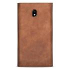 For Samsung Galaxy J7 (2017) / J730 EU Version Skin Feel Zipper Horizontal Flip Leather Case with Holder & Card Slots & Photo Frame & Lanyard & Long Rope(Brown) - 3