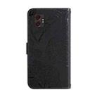 For Samsung Galaxy XCover7 Pro Skin Feel Butterfly Embossed Flip Leather Phone Case(Black) - 3