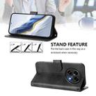 For OPPO A2 Pro 5G / F27 Pro 5G Line Splicing Buckle Retro Leather Phone Case(Black) - 3