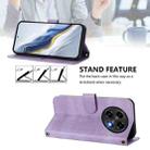 For OPPO A2 Pro 5G / F27 Pro 5G Line Splicing Buckle Retro Leather Phone Case(Purple) - 3