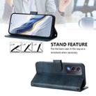 For OPPO A3 Pro 5G Global / India / A80 5G EU Line Splicing Buckle Retro Leather Phone Case(Dark Blue) - 3