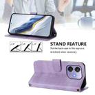 For OPPO A3x 5G / 4G India / A3 4G / 5G Line Splicing Buckle Retro Leather Phone Case(Purple) - 3