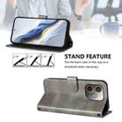For OPPO A5 Pro 5G Global Line Splicing Buckle Retro Leather Phone Case(Grey) - 3