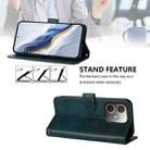 For OPPO A5 Pro 5G Global Line Splicing Buckle Retro Leather Phone Case(Dark Green) - 3