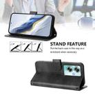 For OPPO A79 5G Global Line Splicing Buckle Retro Leather Phone Case(Black) - 3