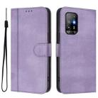 For OPPO A94 5G Global / Reno5 Z Line Splicing Buckle Retro Leather Phone Case(Purple) - 2