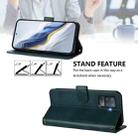 For OPPO F19 Pro / Reno5 F Line Splicing Buckle Retro Leather Phone Case(Dark Green) - 3