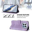 For OPPO F29 5G Global Line Splicing Buckle Retro Leather Phone Case(Purple) - 3