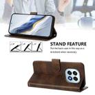 For OPPO F29 5G Global Line Splicing Buckle Retro Leather Phone Case(Brown) - 3