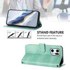 For OPPO Find X5 Pro Line Splicing Buckle Retro Leather Phone Case(Mint) - 3