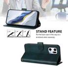 For OPPO Find X5 Pro Line Splicing Buckle Retro Leather Phone Case(Dark Green) - 3