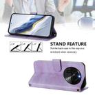 For OPPO Find X6 5G Line Splicing Buckle Retro Leather Phone Case(Purple) - 3