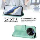 For OPPO Find X6 Pro 5G Line Splicing Buckle Retro Leather Phone Case(Mint) - 3