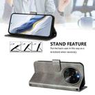 For OPPO Find X6 Pro 5G Line Splicing Buckle Retro Leather Phone Case(Grey) - 3