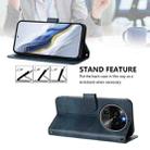 For OPPO Find X6 Pro 5G Line Splicing Buckle Retro Leather Phone Case(Dark Blue) - 3