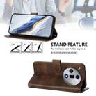 For OPPO Find X7 Line Splicing Buckle Retro Leather Phone Case(Brown) - 3