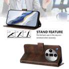 For OPPO Find X7 Ultra Line Splicing Buckle Retro Leather Phone Case(Brown) - 3