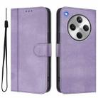 For OPPO Find X8 5G Line Splicing Buckle Retro Leather Phone Case(Purple) - 2