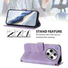 For OPPO Find X8 5G Line Splicing Buckle Retro Leather Phone Case(Purple) - 3