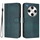 For OPPO Find X8 Pro 5G Line Splicing Buckle Retro Leather Phone Case(Dark Green) - 2