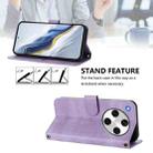 For OPPO Find X8 Pro 5G Line Splicing Buckle Retro Leather Phone Case(Purple) - 3