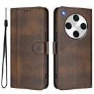 For OPPO Find X8 Pro 5G Line Splicing Buckle Retro Leather Phone Case(Brown) - 2
