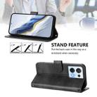 For OPPO Reno8 5G Line Splicing Buckle Retro Leather Phone Case(Black) - 3