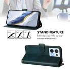 For OPPO Reno8 5G Line Splicing Buckle Retro Leather Phone Case(Dark Green) - 3