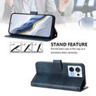 For OPPO Reno8 5G Line Splicing Buckle Retro Leather Phone Case(Dark Blue) - 3