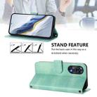 For OPPO Reno8 T 4G Global Line Splicing Buckle Retro Leather Phone Case(Mint) - 3