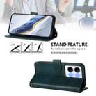 For OPPO Reno9 5G / Reno9 Pro 5G Line Splicing Buckle Retro Leather Phone Case(Dark Green) - 3