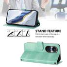 For OPPO Reno10 5G / Reno10 Pro Global Line Splicing Buckle Retro Leather Phone Case(Mint) - 3