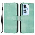 For OPPO Reno11 F 5G Global / F25 Pro 5G India Line Splicing Buckle Retro Leather Phone Case(Mint) - 2