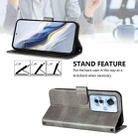 For OPPO Reno11 F 5G Global / F25 Pro 5G India Line Splicing Buckle Retro Leather Phone Case(Grey) - 3