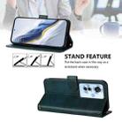 For OPPO Reno11 F 5G Global / F25 Pro 5G India Line Splicing Buckle Retro Leather Phone Case(Dark Green) - 3
