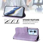 For OPPO Reno11 F 5G Global / F25 Pro 5G India Line Splicing Buckle Retro Leather Phone Case(Purple) - 3