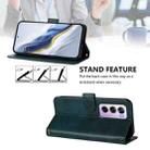 For OPPO Reno12 Pro 5G Global Line Splicing Buckle Retro Leather Phone Case(Dark Green) - 3