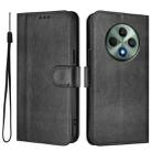 For OPPO Reno12 F 5G / 4G / F27 5G India Line Splicing Buckle Retro Leather Phone Case(Black) - 2