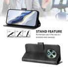 For OPPO Reno12 F 5G / 4G / F27 5G India Line Splicing Buckle Retro Leather Phone Case(Black) - 3