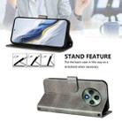 For OPPO Reno12 F 5G / 4G / F27 5G India Line Splicing Buckle Retro Leather Phone Case(Grey) - 3