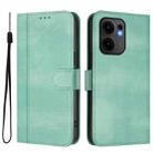 For OPPO Reno13 F 5G Global / 4G India Line Splicing Buckle Retro Leather Phone Case(Mint) - 2