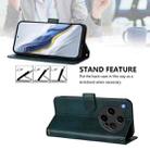 For OPPO Find X8 Ultra 5G Line Splicing Buckle Retro Leather Phone Case(Dark Green) - 3