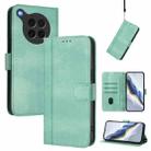 For OPPO Find X8s 5G Line Splicing Buckle Retro Leather Phone Case(Mint) - 1