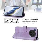 For OPPO Find X8s 5G Line Splicing Buckle Retro Leather Phone Case(Purple) - 3