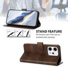 For OPPO Reno14 Global Line Splicing Buckle Retro Leather Phone Case(Brown) - 3