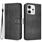 For OPPO Reno14 Pro Global Line Splicing Buckle Retro Leather Phone Case(Black) - 2
