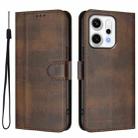 For OPPO Reno14 Pro Global Line Splicing Buckle Retro Leather Phone Case(Brown) - 2