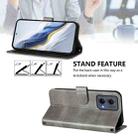 For Motorola Edge 5G 2024 Line Splicing Buckle Retro Leather Phone Case(Grey) - 3
