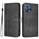 For Motorola Edge 30 Fusion / Moto S30 Pro Line Splicing Buckle Retro Leather Phone Case(Black) - 2