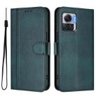 For Motorola Edge 30 Ultra / Moto X30 Pro 5G Line Splicing Buckle Retro Leather Phone Case(Dark Green) - 2